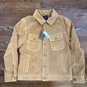 Taylor Stitch Long Haul Jacket in Sand Suede, NWT